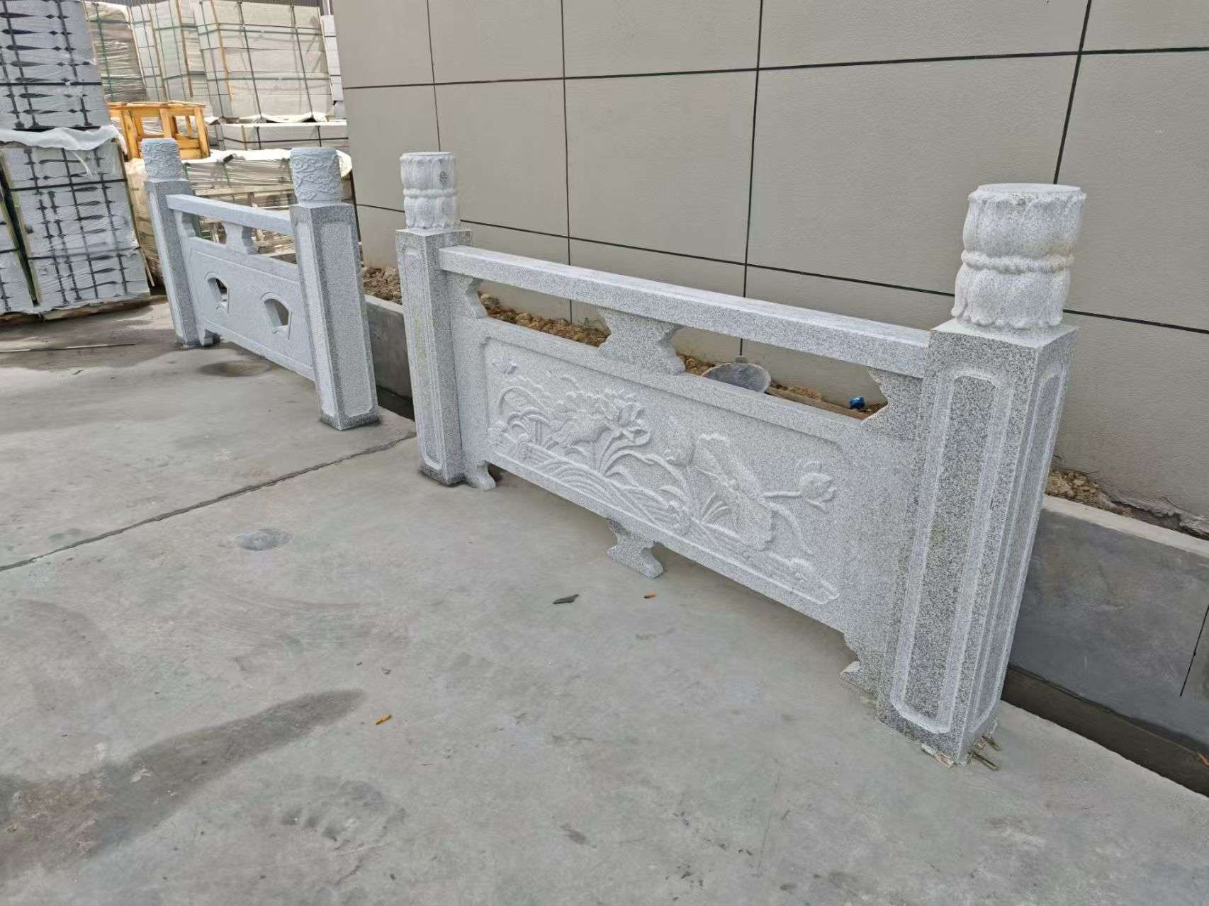 临沂芝麻白河道栏杆 石材栏杆